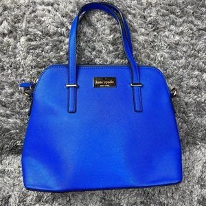 Kate Spade Handbag Royal Blue Leather Adjustable Crossbody Shoulder Bag Purse